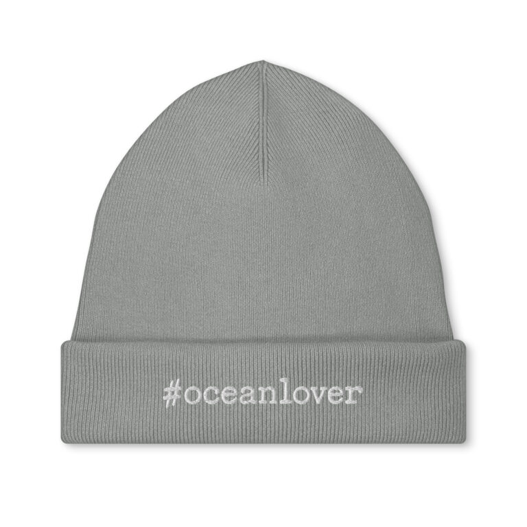 #oceanlover Ribbed Beanie – Misty Grey