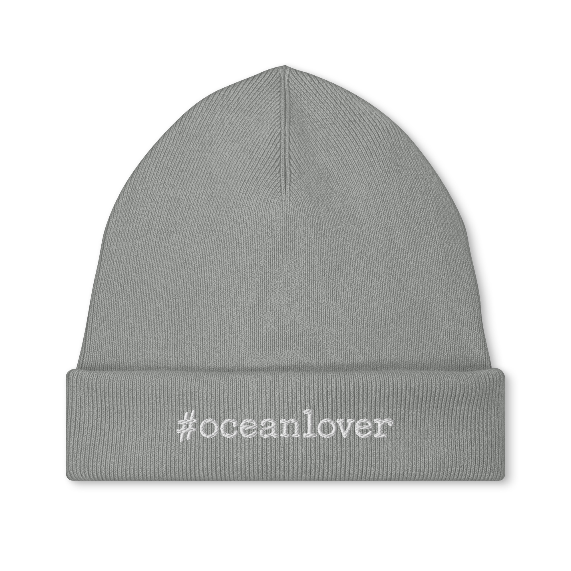 #oceanlover Ribbed Beanie – Misty Grey
