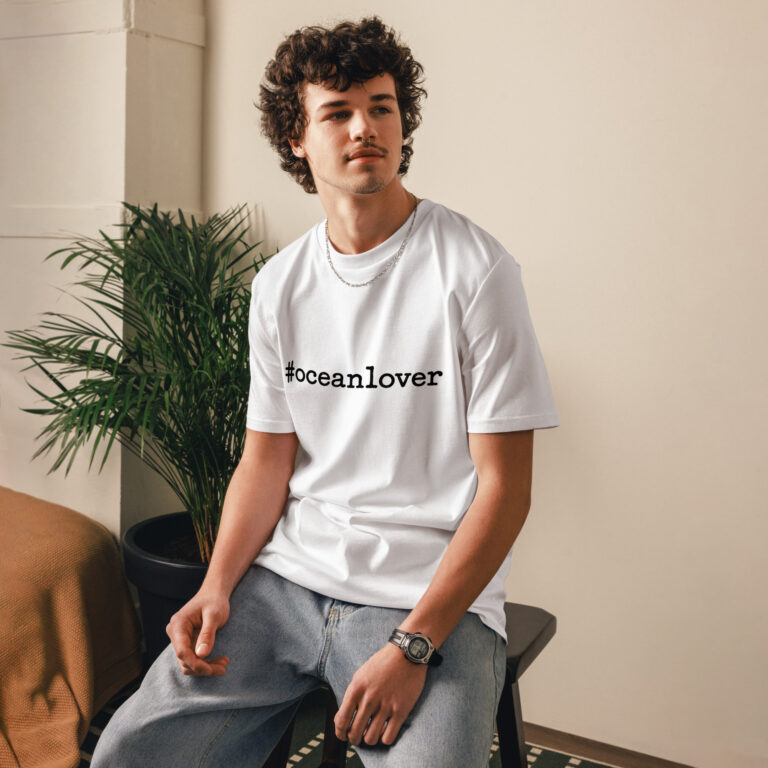 #oceanlover Organic Cotton T-Shirt – Black Print