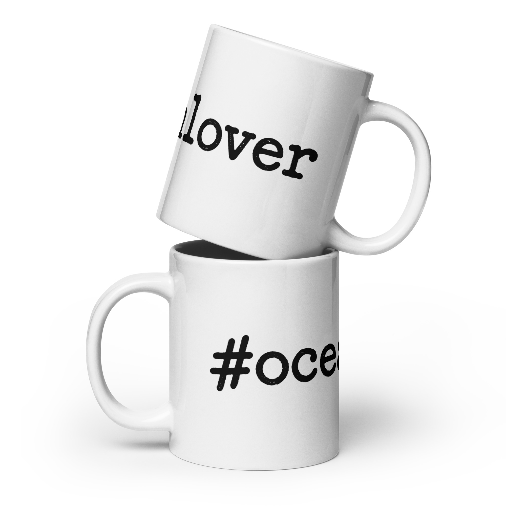#oceanlover Large Ceramic Mug – 20 oz